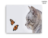 Kitten Butterflies Print, Beautiful Wall Art with Frame and Canvas options available Living Room